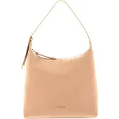 Coccinelle Leren Schoudertas Gleen Handbag Grained Leather Toasted Beige