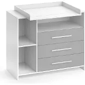 Vicco Oskar Commode – 113 x 100 cm Wit/Grijs