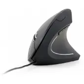 Gembird ergonomische bedrade USB muis met 6 knoppen - 1200-3200 DPI / zwart - 1,35 meter