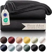 Blumtal - Fleece Deken - Super Zacht Fleece Plaid 130x150 cm - Antraciet