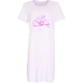 Temptation Dames Bigshirt - Bloemenprint - Paars - Maat 3XL
