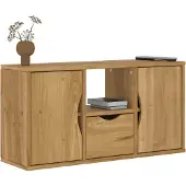vidaXL Tv-meubel met lade ODDA 79x24x40 cm massief grenenhout