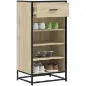 vidaXL Schoenenrek 48x38x97,5 cm bewerkt hout sonoma eikenkleurig