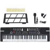 vidaXL 61 toetsen piano elektrisch keyboard met muziekstandaard