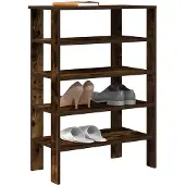vidaXL Schoenenrek 61x32x87,5 cm bewerkt hout gerookt eikenkleurig