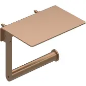 Ivy Aia Accessoires Toiletrolhouder met platteau Geborsteld mat koper PVD