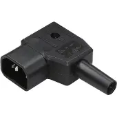 Kaiser 748/sw/C Kaltgeräte-Steckverbinder 748 Stecker, gewinkelt Gesamtpolzahl: