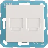 ION Industries V1/J1 contactdoos inbouw - TV/CAT6 - recht - 71 x 71 mm - actief wit