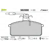 Valeo 302008 Remblokken