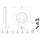 Bosch Remschijf 0 986 479 E75 voorkant, geventileerd, 1 Stuk