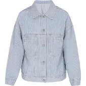 Mymo Tussenjas blauw denim / wit