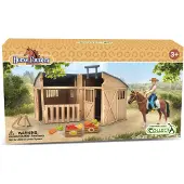 Collecta Figurine Set - Ruiter + Accessoires + Paard En Stal - Paarden - Handgeschilderd - Miniatuur