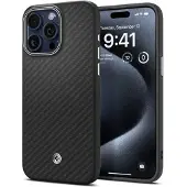 Spigen Enzo Aramid iPhone 16 Pro Max Hoesje Zwart / Zilver