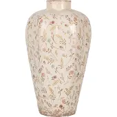 Clayre & Eef vaas Ø 24x40 cm keramiek bloemen