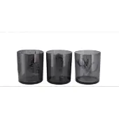 Daan Kromhout JOLLY TRANSPARENT GREY T-LIGHT 7X8CM - set van 3