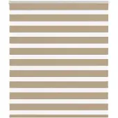 vidaXL Zebra Blind 135x100 cm stofbreedte 130,9 cm polyester zandbruin