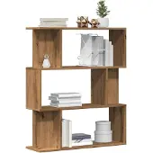 vidaXL Boekenkast 80x24x96 cm bewerkt hout artisanaal eikenkleur