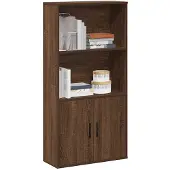 vidaXL Boekenkast 60x24x120 cm bewerkt hout bruin eikenkleurig