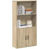 vidaXL Boekenkast 60x24x120 cm bewerkt hout sonoma eikenkleurig