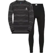 Odlo Baselayerset Kids Long Active Warm Eco Set Black Grey Melange-Maat 92