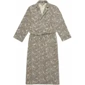 OAS Badjas Ivory Squiggle Long Robe Grijs Unisex-S/M