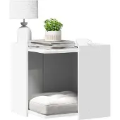 vidaXL Kattenbakkast 53x53x51 cm bewerkt hout wit