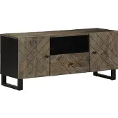 vidaXL Tv-meubel 105x33x46 cm massief mangohout zwart