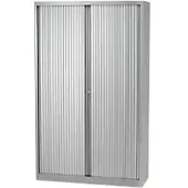 Bisley Roldeurkast Staal 4 Planken Afsluitbaar 1.200 x 430 x 1.980 mm Zilver