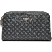 GUESS Utensil zak Double Zip Coal Logo Multi Zwart