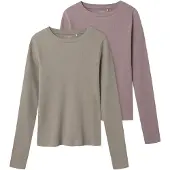 TWO SOON Shirt greige / oudroze