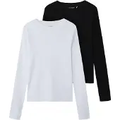 TWO SOON Shirt zwart / wit