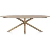 Henders & Hazel Trapani eettafel mangohout gefineerd gerookt