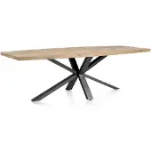 Henders & Hazel Metaluxe eettafel ovaal eikenfineer/metalen onderstel