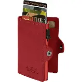 Tony Perotti Furbo leren RFID Pasjeshouder met papiergeldvak - Rood