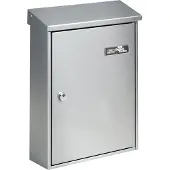 Burg wachter 61100 LETTER 5832 SI Brievenbus Staal Zilver Sleutelslot
