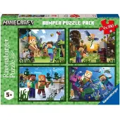 Ravensburger Minecraft Puzzel Set 4x100 Stukjes
