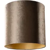 QAZQA Fluwelen lampenkap bruin met gouden binnenkant 40/40/40
