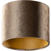 QAZQA Velours lampenkap bruin met gouden binnenkant 18/18/14