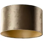 QAZQA Fluwelen lampenkap brons met gouden binnenkant 35/35/20