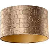 QAZQA Fluwelen lampenkap krokodillenprint met gouden binnenkant 35/35/20