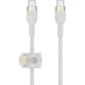 Belkin Boostcharge Pro Flex Usb-c Oplaadkabel 2 M Gevlochten Siliconen - Wit