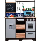 Rijoka Houten Speelkeuken Kinderkeuken met Krijtbord en Kookgereedschap