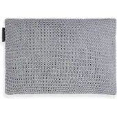 Knit Factory Vinz Sierkussen - Rechthoekig kussen - Kussen woonkamer - Bank kussen - Decoratie kussen - Licht Grijs - 60x40 cm - Kussenhoes inclusief kussenvulling