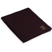 Knit Factory Maxx Gebreid Plaid - Woondeken - plaid - Wollen deken - Kleed - Aubergine - 160x130 cm