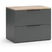 Vicco Wido Dressoir – 60 x 50 cm met 2 laden Antraciet
