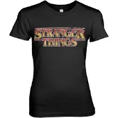 Stranger Things Dames Tshirt -2XL- Fire Logo Zwart