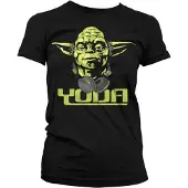 Hybris Star Wars Dames Tshirt -M- Cool Yoda Zwart