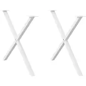 vidaXL Eettafelpoten 2 st X-vormig 90x(72-73) cm staal wit
