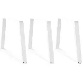 vidaXL Eettafelpoten 3 st V-vormig 100x(72-73,3) cm staal wit