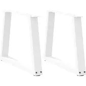 vidaXL Salontafelpoten 2 st V-vormig 50x(42-43,3) cm staal wit
